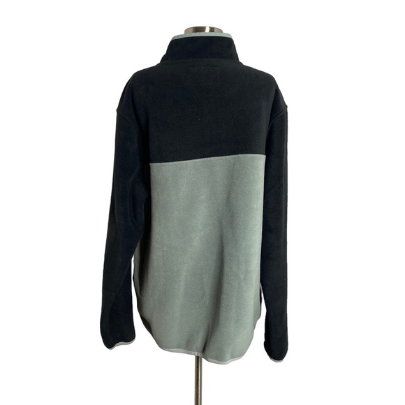 Southern Grit Fleece Mens Large Gray Black Tundra Coloblock Snap Warm Winter - Picture 3 of 4